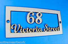 PERSONALISED CUSTOM MDF WOOD PAINT HOME HOUSE DOOR STREET NUMBER SIGNS PLAQUES