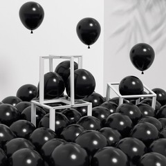 Awenztech 120pcs 5 inch Black Balloons, Small Latex 5 inches,