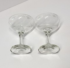 Vintage Bride and Groom Wedding Champagne/Wine Toasting Glasses