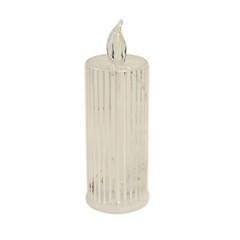 3 Warm White 6″ Battery Operated Diamond Light Pillar LED CANDLES Party Events