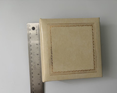 SM Vintage Photo Album – Cream w/Gold Trim – Antique Slip In Photo Wedding Book
