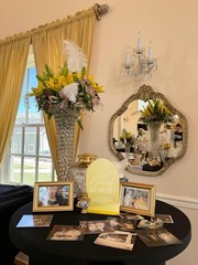 Gold Acrylic Wedding Table Centerpiece Memorial Sign In Loving Memory Decor
