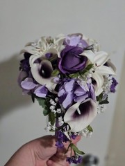 New custom wedding bouquet bridal artificial silk flowers