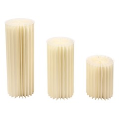 3-piece Foldable Paper Column Display Stands W/ Lights For Graduation/birthday