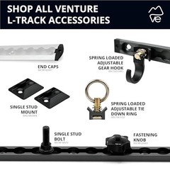48″ Venture Track T-6 48 Inch (2 Pack) Black – Recessed Deep HD 1/2 Inch