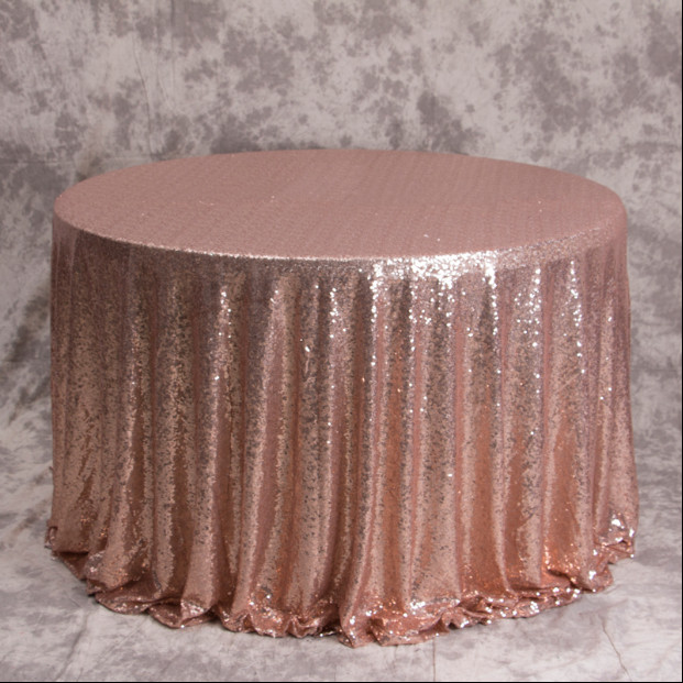 Rose Gold Glitter Sequin Tablecloth Wedding Engagement Reception Party Decor