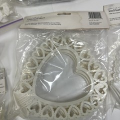 Vintage Wilton Wedding Cake Decorations Toppers Hearts Trims NOS Mixed Lot