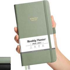 2026-2027 Monthly Planner, Jan 2026 – Dec 2027, Pocket Size (4.3″ x Light Green