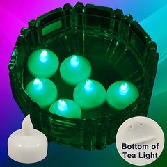 USA SELLER 12 pcs LED Green Floating Tealight Candle Wedding Party Flameless