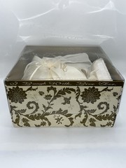 90s Beverly Clark Ivory Pearl and Lace Wedding Guest Book, Pillow and Pen