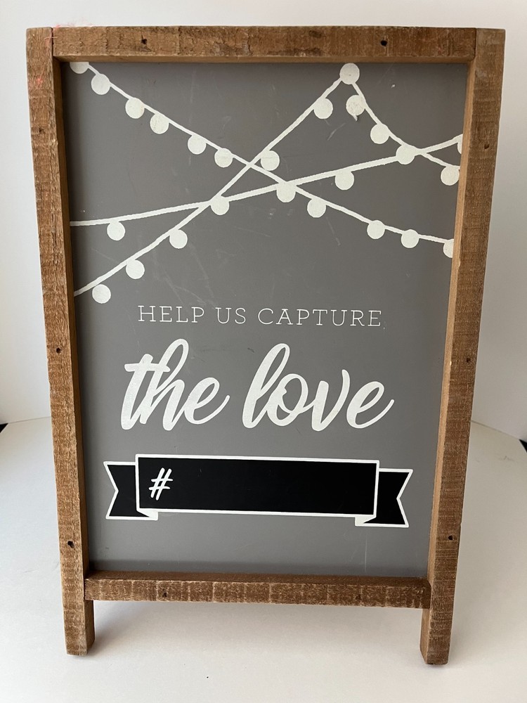 Freestanding Chalkboard Wood Easel Double-Sided Cute Party Wedding Decor!
