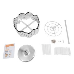 26.77″ Silver Metal FLOWER STAND Round top Centerpiece Party Events Decorations
