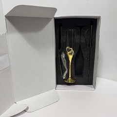 Parihy Gold Wedding Cake And Server Set Wedding Champagne Flute, MISSING A GLASS
