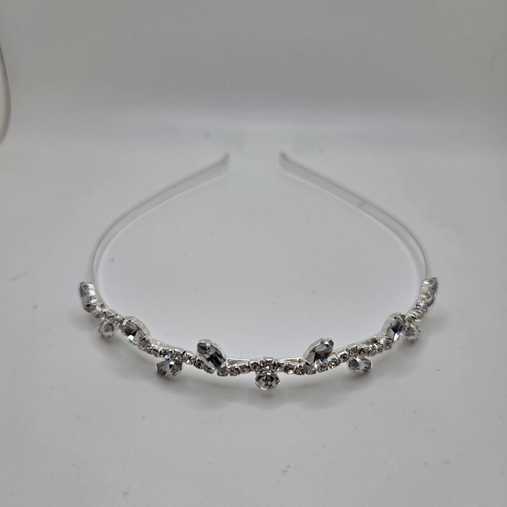 Trisen Silver Rhinestone Bridal Headband Wedding Prom Party Hair Accessory