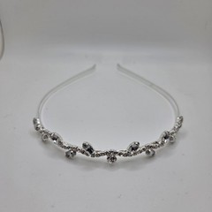 Trisen Silver Rhinestone Bridal Headband Wedding Prom Party Hair Accessory