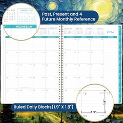 2026 Monthly Planner – 2026 Planner, Monthly Calendar 2026, Jan. Oil Painting