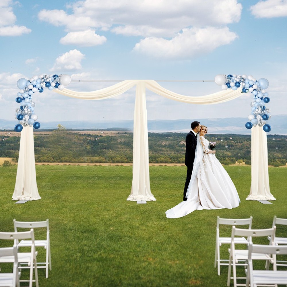 10x20ft Backdrop Stand Pipe Kit Background Support Curtain Frame w/ Steel Base