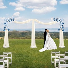 10x20ft Backdrop Stand Pipe Kit Background Support Curtain Frame w/ Steel Base