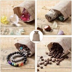 50pcs Burlap Favor Bag Hessian Drawstring Jute Sack Wedding Party Gift Pouch