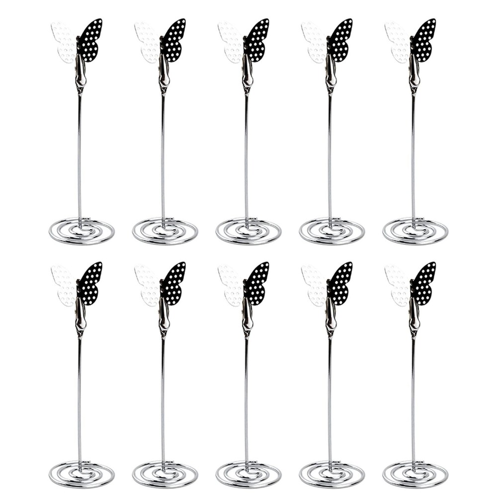 10PCS Table Number Holder Name Place Card Holder with Butterfly Menu Memo Cli…