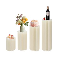 4PCS Cylinder Pedestal Flower Stands Wedding Cake Flowers Display Stand