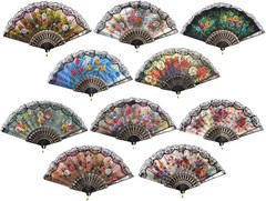 4 Pieces Folding Hand Fans Church Wedding Gift, Party Favors, DIY Decoration Gif
