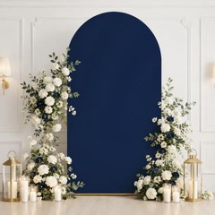 Arch Cover Spandex Party Arch Backdrop Cover for Birthday Party 6ft Navy Blue