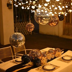 Yescom 8PCS Disco Ball Set 7″/12″/16″/20″/24″ for Party Event Wedding Multicolor
