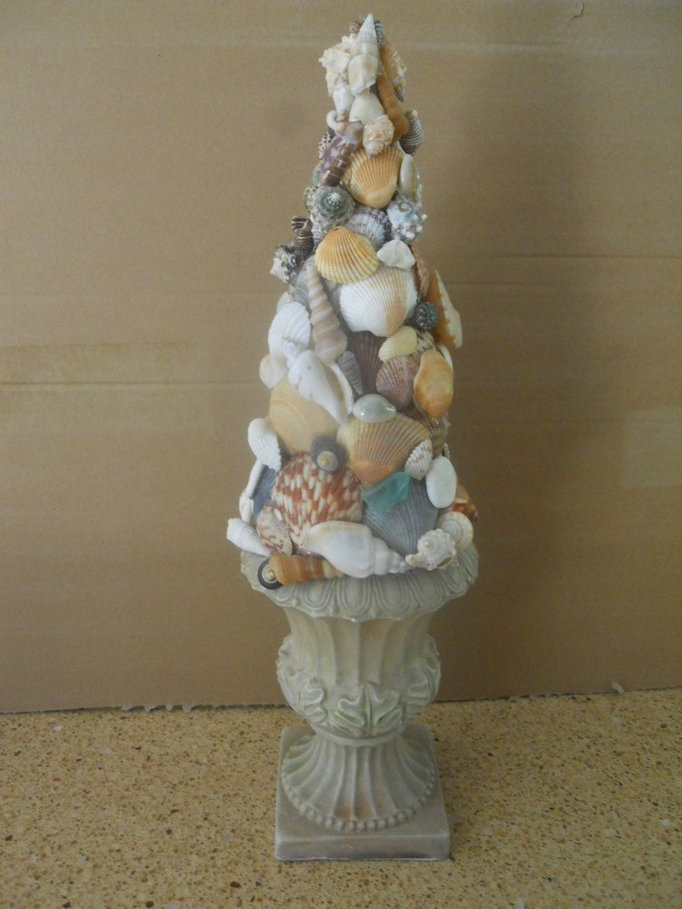 SEASHELL Topiary Tree Centerpiece Beach