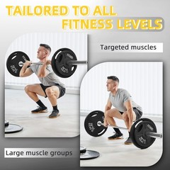 Fitvids 2 Inch Olympic Barbell Weight Plates Set 35 Lb2.5-10 Lb Barbell Weight