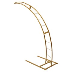 6.5ft Metal Crescent Moon Arch Wedding Party Plant Climbing Backdrop Stand Rack