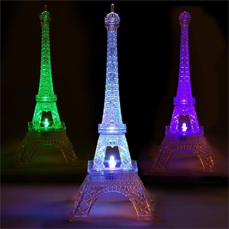 10″ Light Changing LED Acrylic EIFFEL TOWER Wedding Party Centerpieces Wholesale