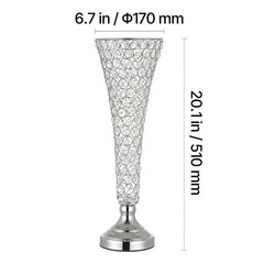 4 Crystal Cylinder Vases, 20 in Tall Wedding Centerpieces for Party Decor