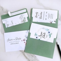 Winlyn 100 Pcs Sage Green A7 Invitation 100 Green,
