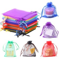 100 200pcs 4×6″ Drawstring Organza Gift Bags Wedding Party Candy Jewelry Pouches