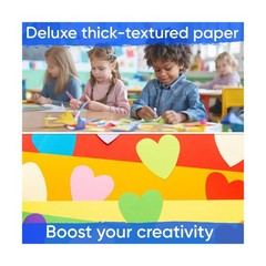 18″ x 1200″ (100 ft) USA-Made Multi-Color Construction Paper Rolls, 45 lbs/66…