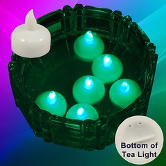 USA SELLER 12 pcs LED Green Floating Tealight Candle Wedding Party Flameless