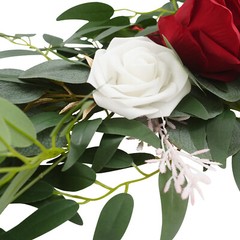 Red& White& Pink 9ft Long PP Artificial Flower Garland For Wedding Decoration