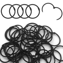 50 Pack Inch Binder Rings, Black Loose Leaf Binder Ring 1-1/2 Inch 1-1/2 Inch