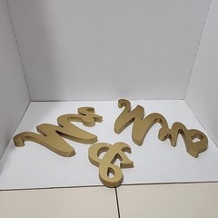 GOLD Glittered Wooden Mr & Mrs Freestanding Wedding Table Display (2 Glue Spots)