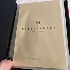 Pottery Barn Mini Photo Album 4×6 Photos Red Canvas Book