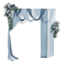 Decorative Artificial Flowers Artificial Wedding Arch Flower Kit With Drapes