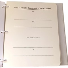 Hallmark 50th Anniversary Wedding Book Memory Golden Never Used Acid Free Pages