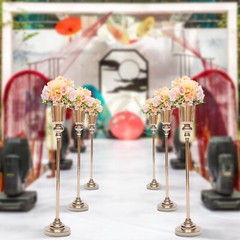 Metal Wedding Centerpieces Vase Versatile Trumpet Wedding Flower Vase Stand 10pc