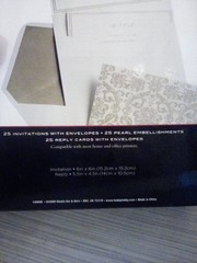 STUDIO HIS & HERS 25 each wedding invitations envelopes reply cards-env 2 boxes