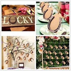 30PCS Good Lucky Horseshoe Wedding Favors for Guests, Vintage Craft Metal