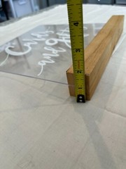 Studio His & Hers Clear Acrylic Table Sign “Cards & Gifts”