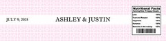 Square Pattern Light pink Wedding Shower Engagement Party Water Bottle Labels