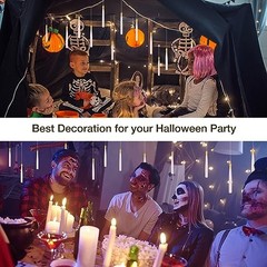 Halloween Decorations, Floating Candles with Wand, Magic Hanging 12 pack