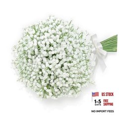 15 PCS Babys Breath Artificial Flowers Fake Babys Breath Flowers 15pcs White